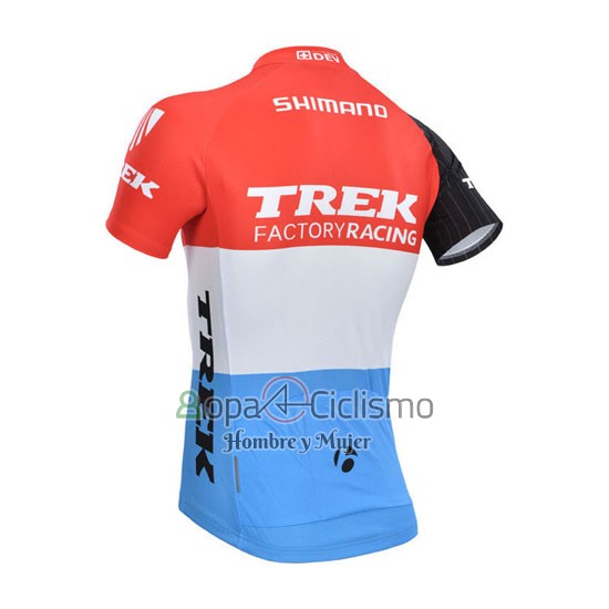 Trek Factory Racing Ropa Ciclismo Culotte Corto 2014 Mangas Cortas Naranja y Blanco